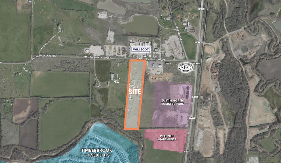 9629 FM 1384, Justin, TX à vendre - Aérien - Image 1 de 1