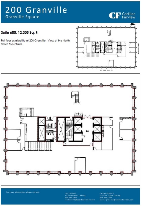 200 Granville St, Vancouver, BC à louer Plan d’étage- Image 1 de 1