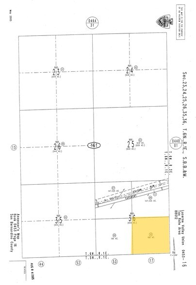 Harrod Rd, Lucerne Valley, CA à vendre - Plan cadastral - Image 2 de 2