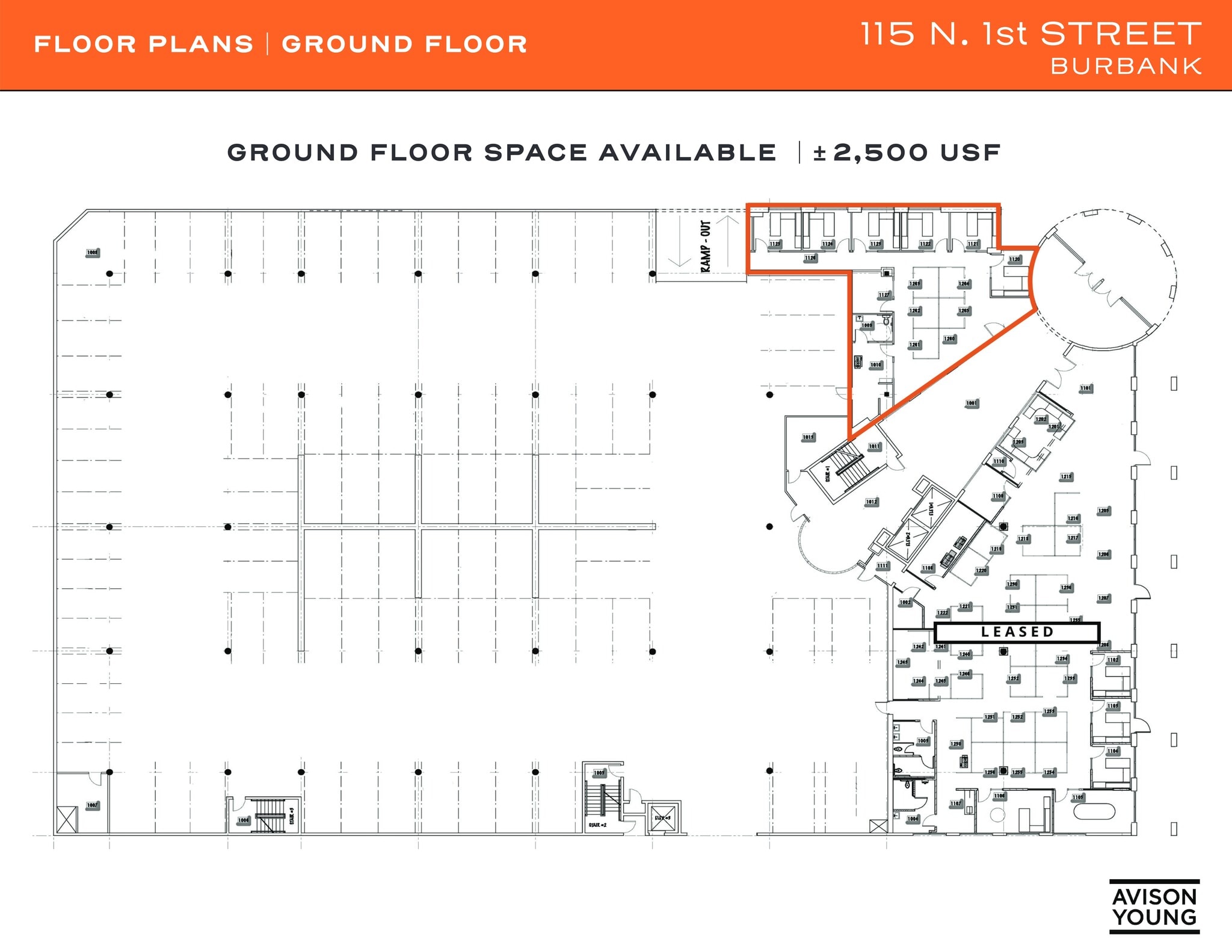 115 N 1st St, Burbank, CA à louer Plan de site- Image 1 de 1
