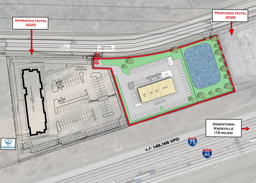 11320 Outlet Dr, Knoxville, TN à vendre - Plan de site - Image 1 de 3
