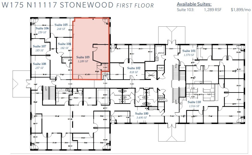 W175N11081 Stonewood Dr, Germantown, WI à louer Plan d’étage- Image 1 de 1