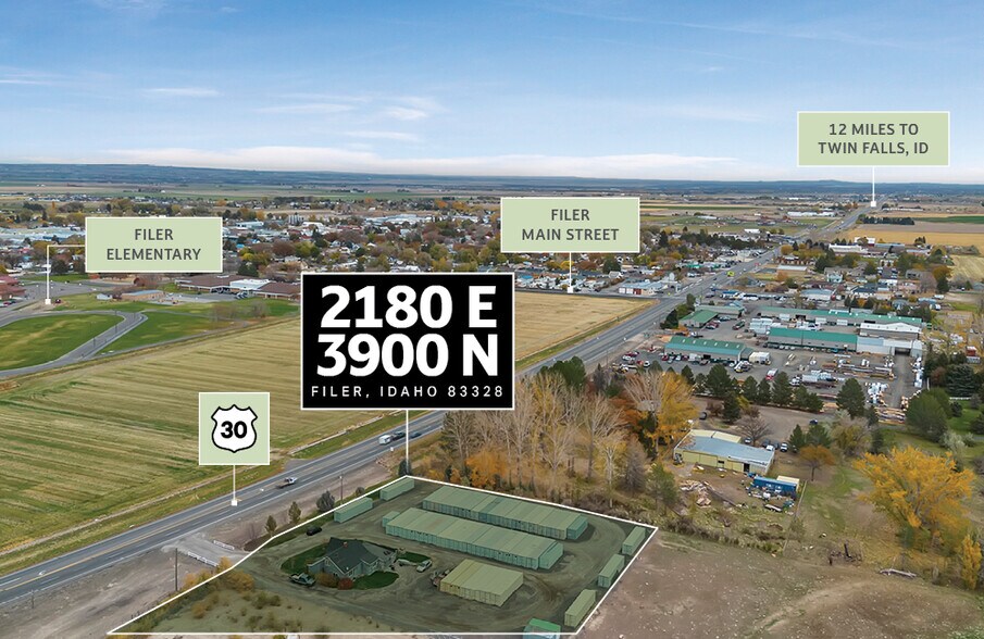 2180 E 3900 N, Filer, ID à vendre - Aérien - Image 3 de 4