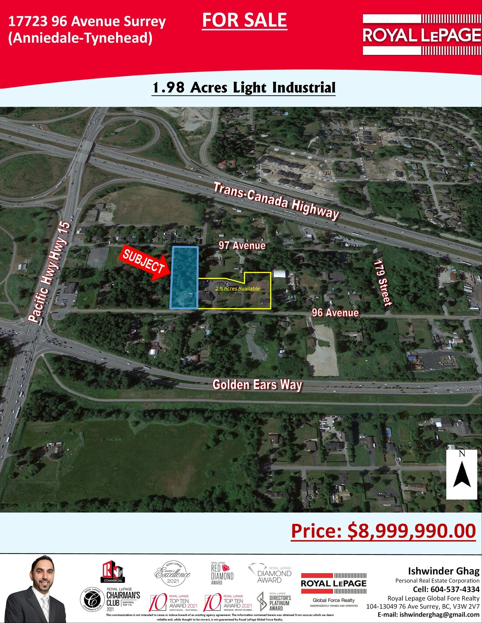 17723 96 Ave, Surrey, BC for sale Aerial- Image 1 of 5