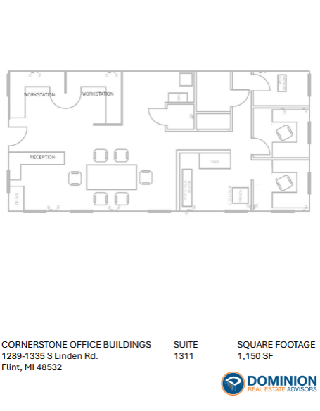 1295 S Linden Rd, Flint, MI à louer Plan d  tage- Image 1 de 1