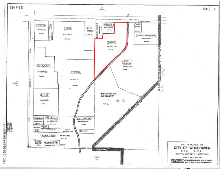 West Rd, Woodhaven, MI for sale - Plat Map - Image 2 of 2