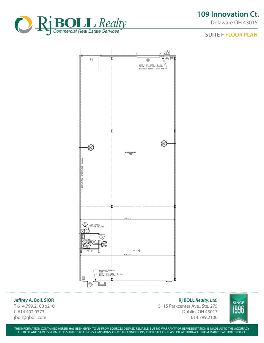 109 Innovation Ct, Delaware, OH for lease Floor Plan- Image 1 of 1