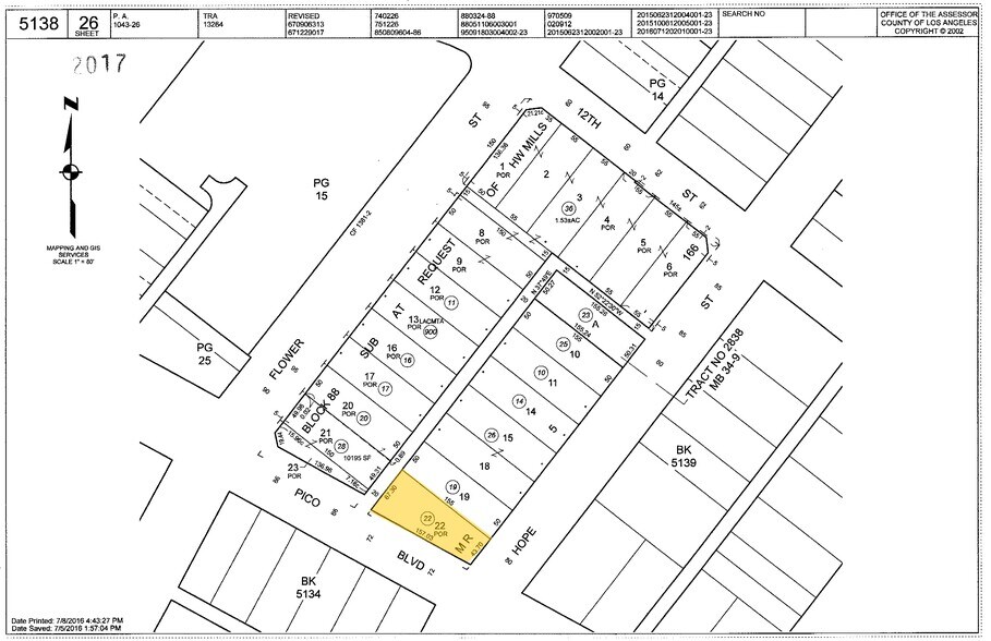 501-515 W Pico Blvd, Los Angeles, CA for lease - Plat Map - Image 1 of 1