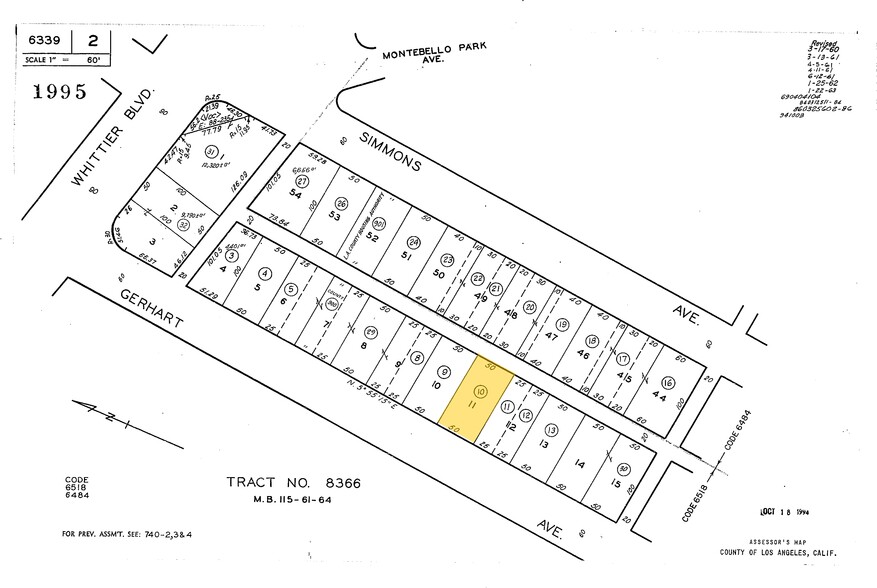 946 Gerhart Ave, Commerce, CA for lease - Plat Map - Image 2 of 9