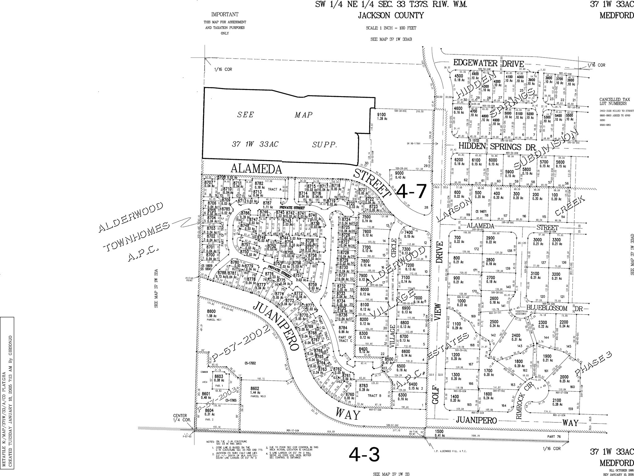 3115 Alameda St, Medford, OR à vendre Plan cadastral- Image 1 de 1