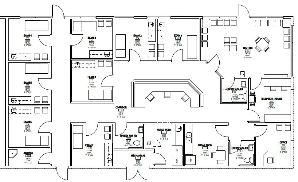 247-257 S Coltrane Rd, Edmond, OK à louer Plan d’étage- Image 1 de 1