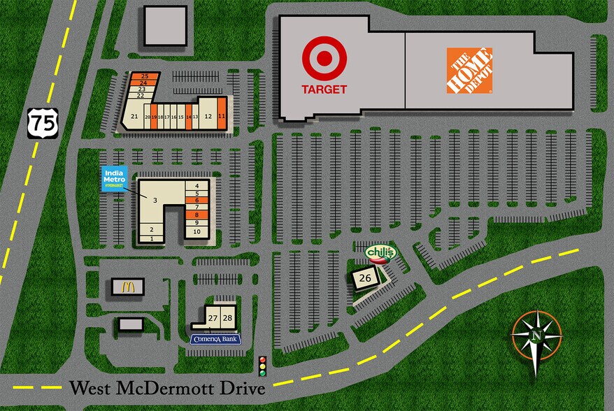 204-210 Central Expy, Allen, TX à louer - Plan de site - Image 2 de 2