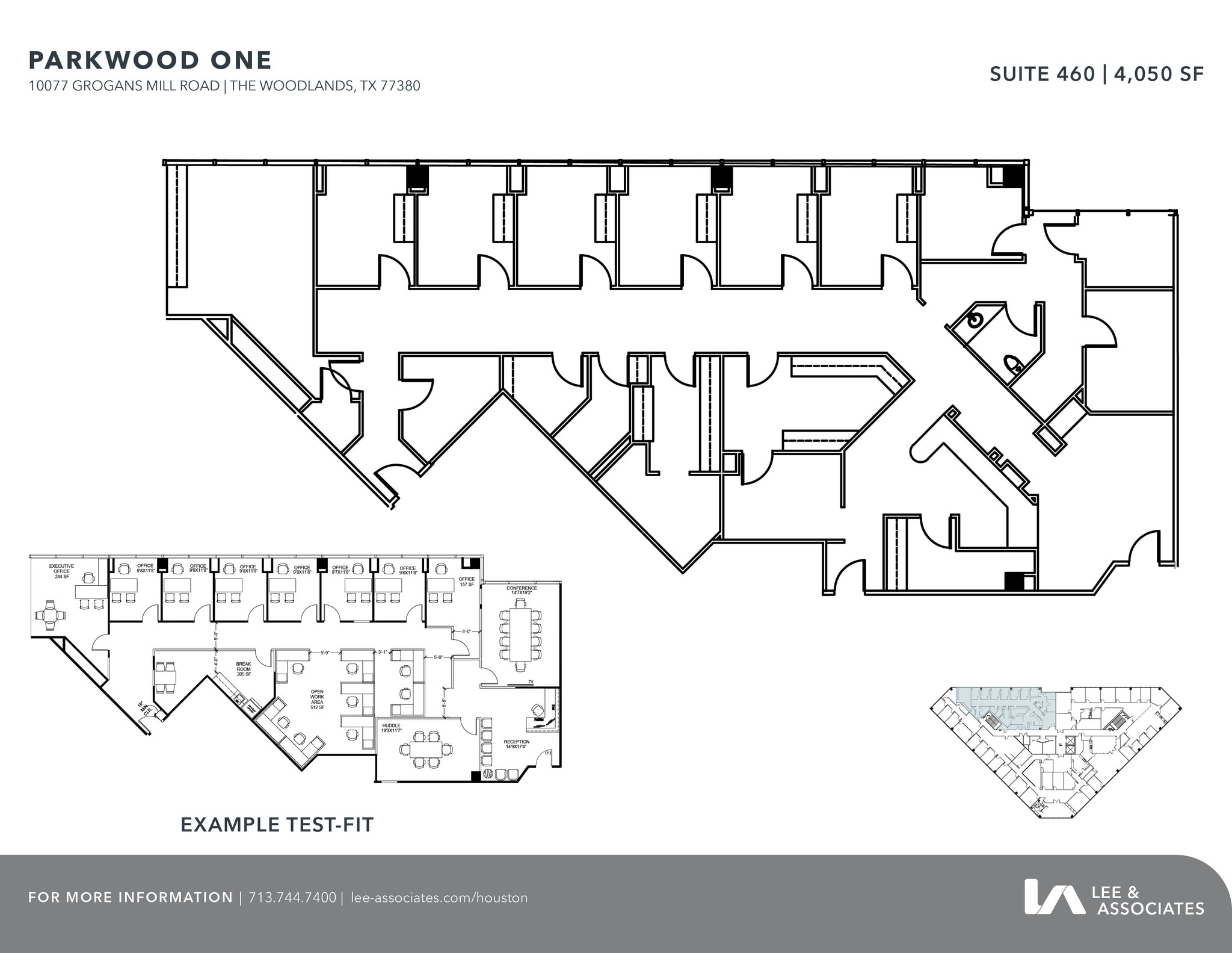 10077 Grogans Mill Rd, The Woodlands, TX à louer Plan d’étage- Image 1 de 2
