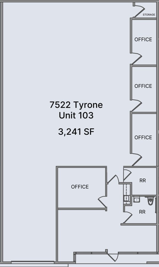 7500-7536 Tyrone Ave, Van Nuys, CA 91405 - Unité 7522 Unit 103 - - Plan d’étage - Image 1 of 1