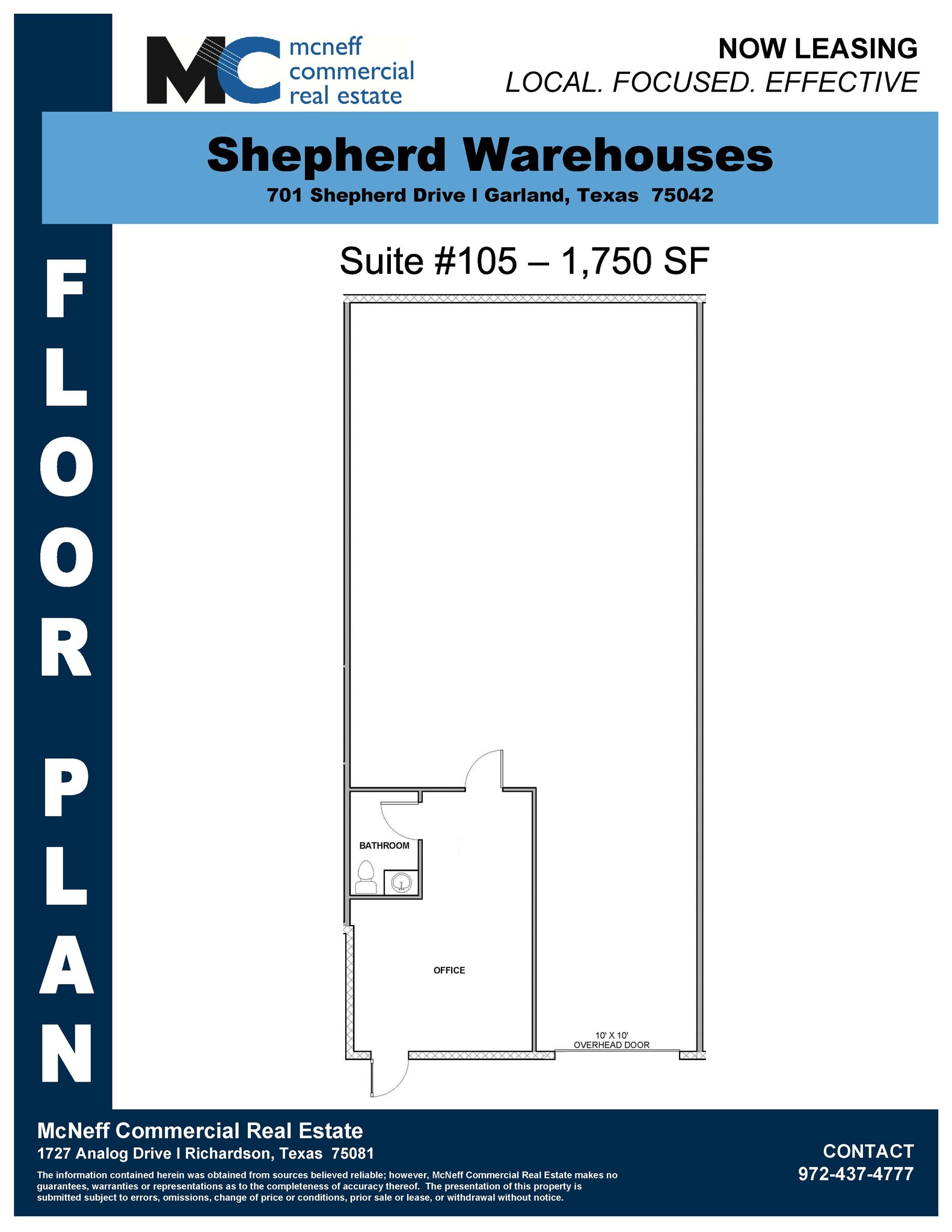 701 Shepherd Dr, Garland, TX à louer Plan d  tage- Image 1 de 1