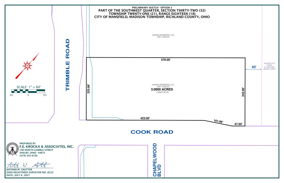 Trimble Rd, Mansfield, OH à vendre - Plan de site - Image 2 de 3