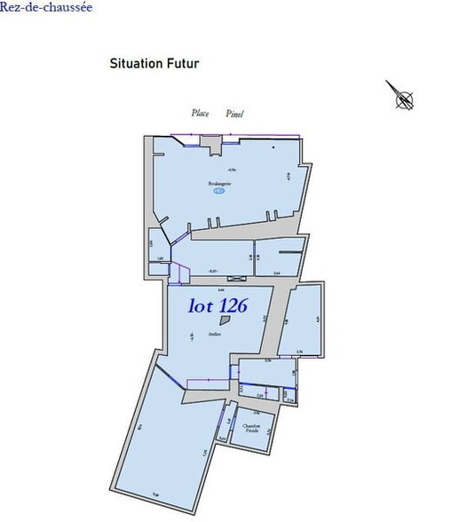 5 Place Pinel, Paris à vendre - Plan d’étage - Image 2 de 3