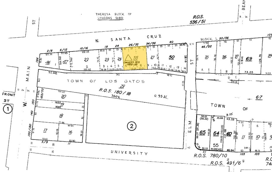 26-32 N Santa Cruz Ave, Los Gatos, CA for lease - Plat Map - Image 2 of 6