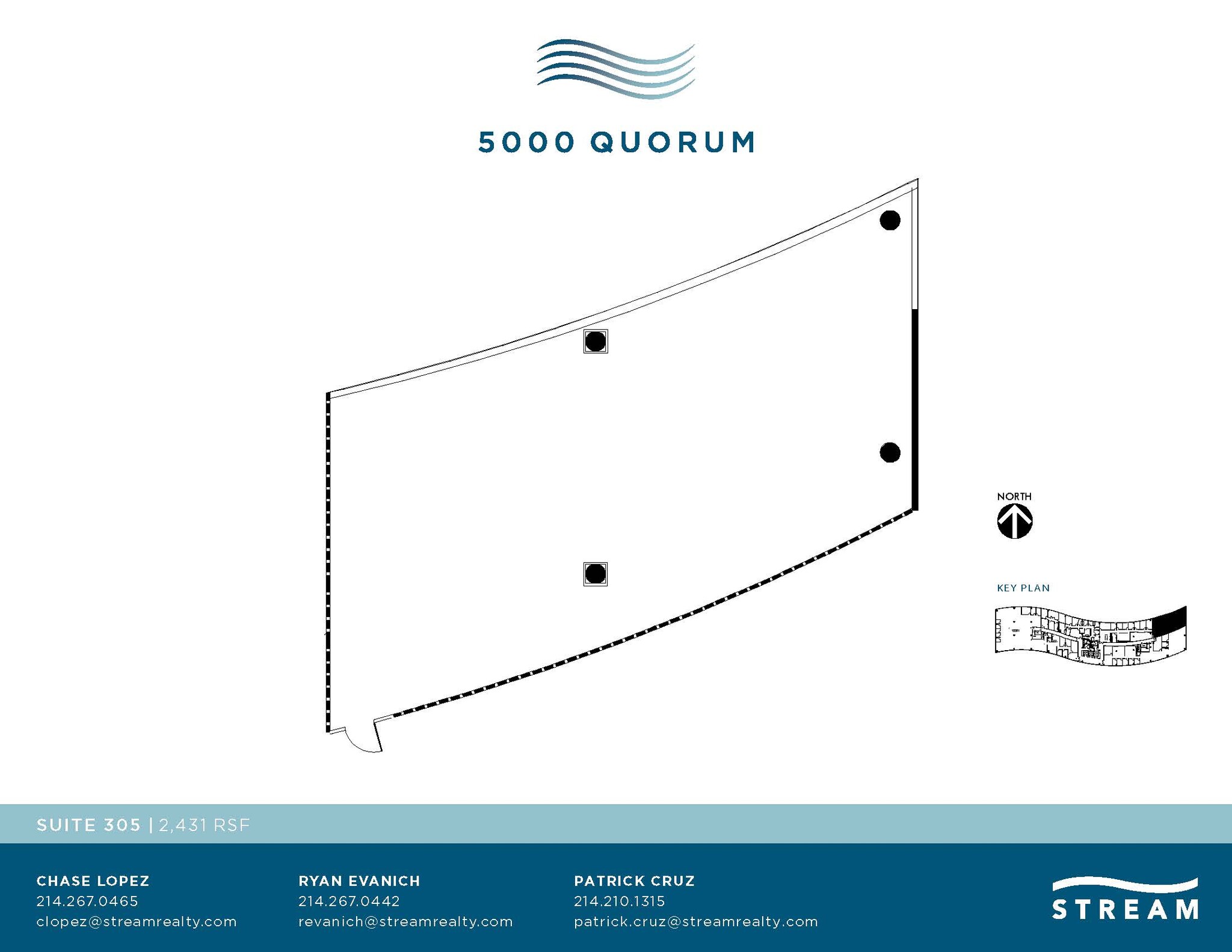 5000 Quorum Dr, Dallas, TX à louer Plan d  tage- Image 1 de 1