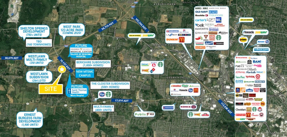 5229 Veterans Pky, Murfreesboro, TN for lease - Aerial - Image 1 of 1