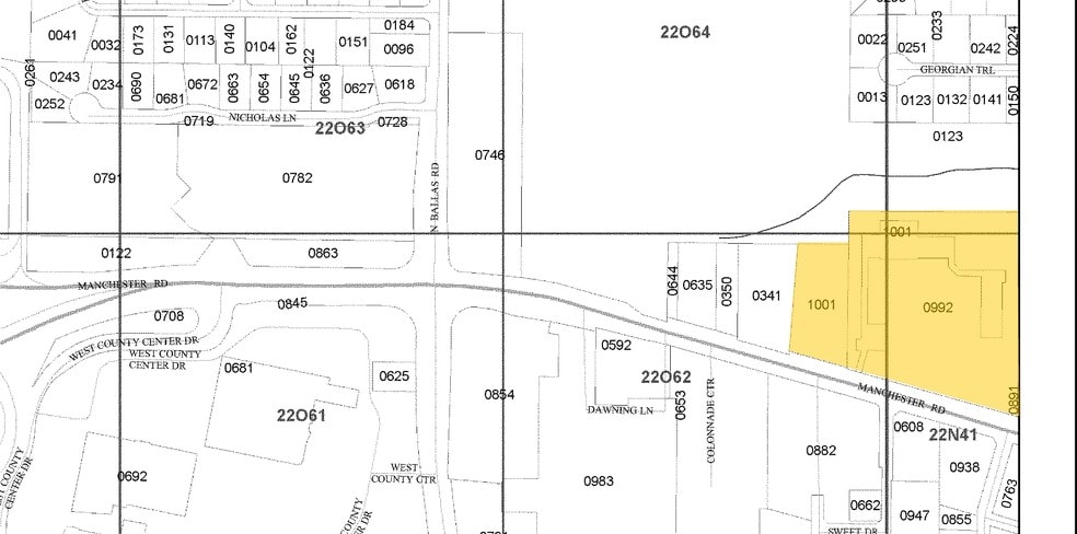 12101-12153 Manchester Rd, Des Peres, MO for lease - Plat Map - Image 2 of 25