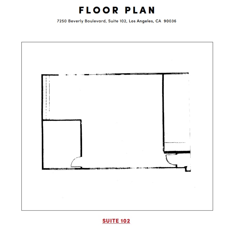 7250 Beverly Blvd, Los Angeles, CA for lease Floor Plan- Image 1 of 1