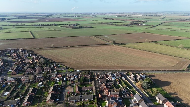 61 Scothern Rd, Nettleham for sale - Aerial - Image 2 of 5