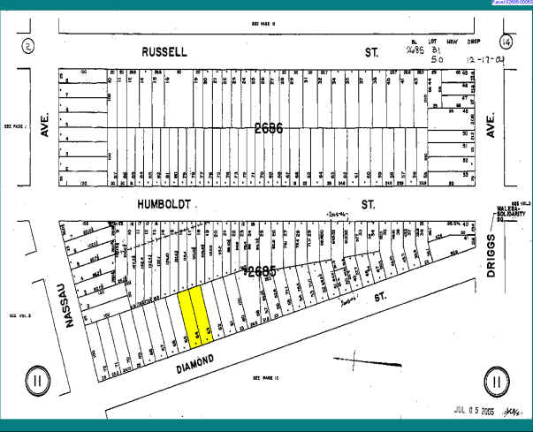 52-54 Diamond St, Brooklyn, NY à louer - Plan cadastral - Image 2 de 7