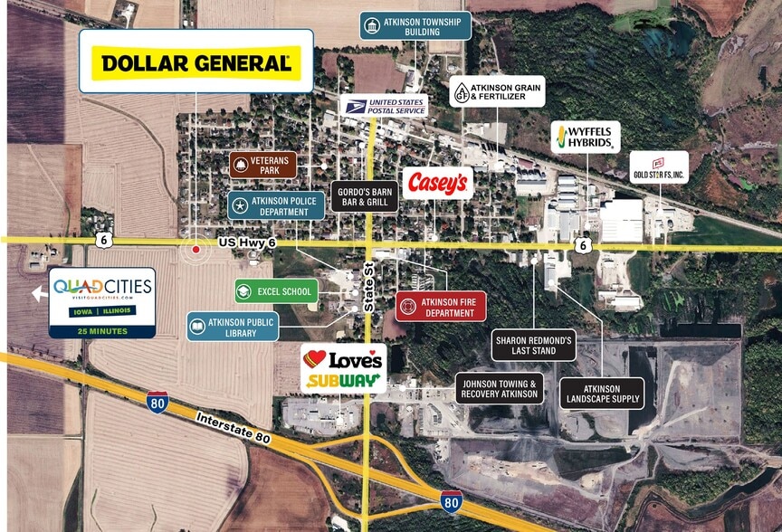 US-6 & Hamilton Street Atkinson IL 61235, Atkinson, IL à vendre - Photo du bâtiment - Image 2 de 2
