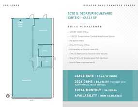 5030 S Decatur Blvd, Las Vegas, NV for lease Floor Plan- Image 1 of 1