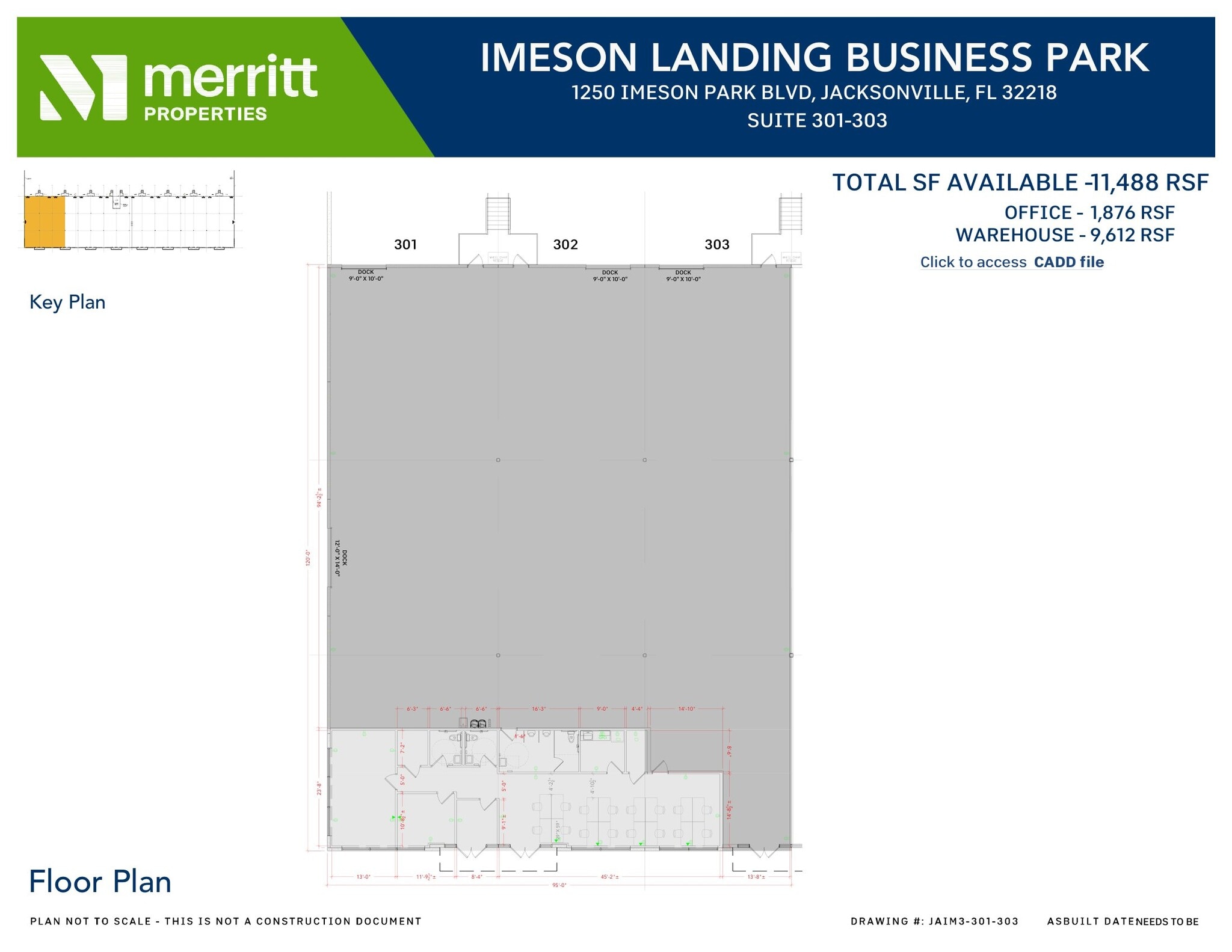 1250 Imeson Park Blvd, Jacksonville, FL à louer Plan d’étage- Image 1 de 1
