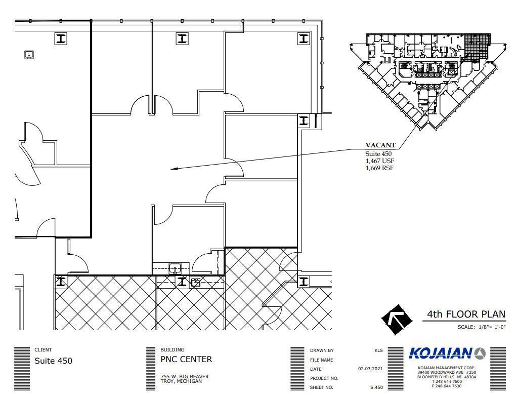 755 W Big Beaver Rd, Troy, MI à louer Plan d  tage- Image 1 de 1