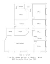 2929 Mossrock Dr, San Antonio, TX for lease Floor Plan- Image 1 of 1