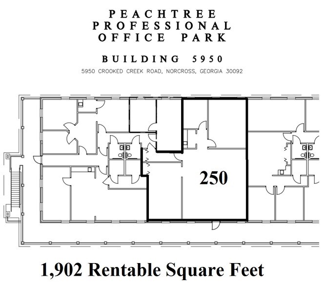 5950 Crooked Creek Rd, Peachtree Corners, GA à louer - Plan d’étage - Image 2 de 7