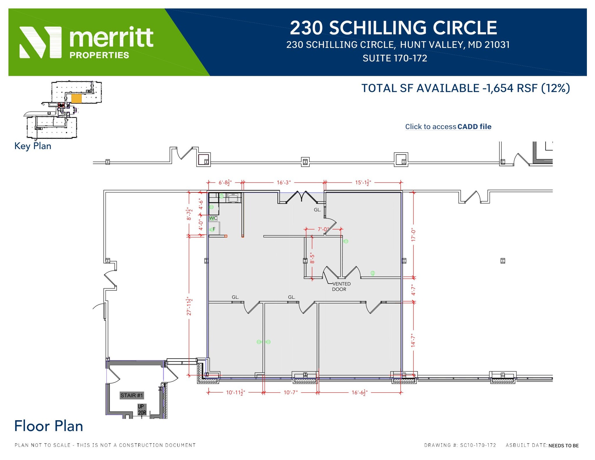 215 Schilling Cir, Hunt Valley, MD à louer Plan d’étage- Image 1 de 1