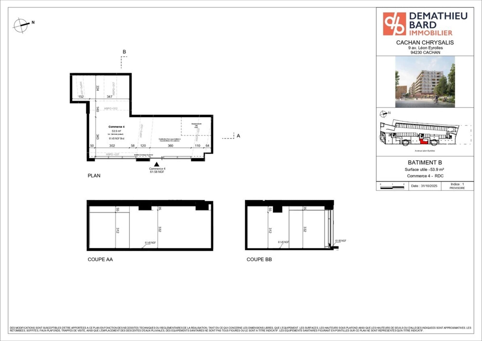 23-25 Avenue Carnot, Cachan for lease Interior Photo- Image 1 of 2