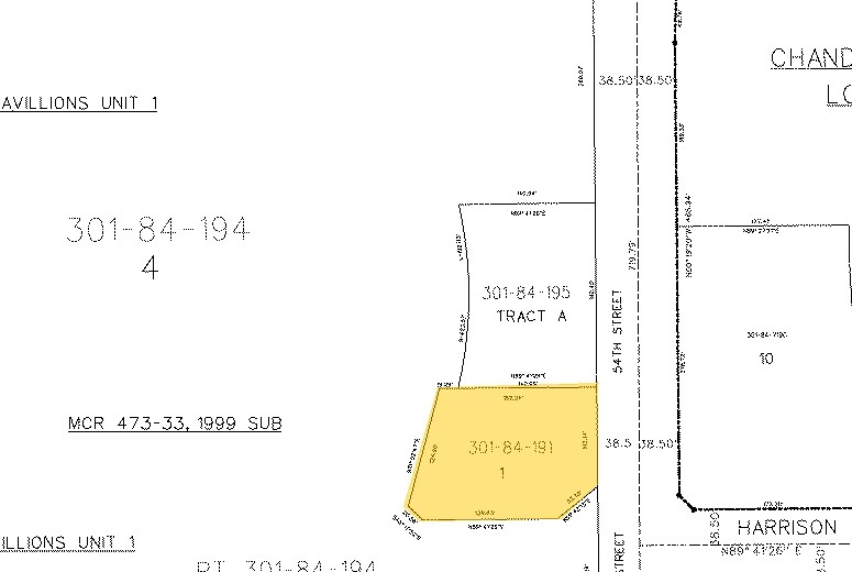 820 N 54th St, Chandler, AZ for lease - Plat Map - Image 2 of 2