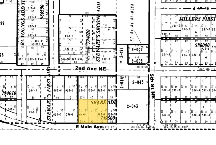 427 E Main Ave, Puyallup, WA à vendre - Plan cadastral - Image 1 de 5
