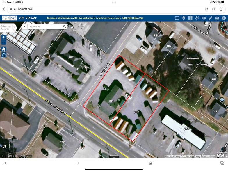 1206-1208 W Cumberland St, Dunn, NC for sale - Aerial - Image 2 of 2