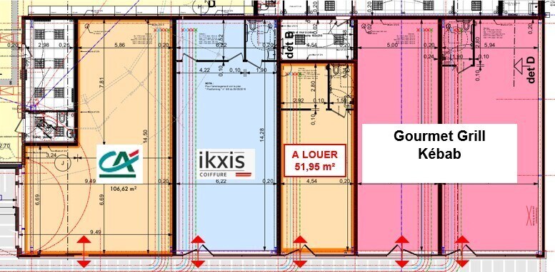 Commerce de détail dans Joue Les Tours à louer - Plan d’étage - Image 3 de 3