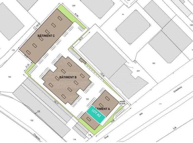 Office in Gennevilliers for lease - Site Plan - Image 2 of 4