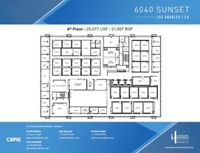 6040 W Sunset Blvd, Los Angeles, CA for lease Floor Plan- Image 1 of 4