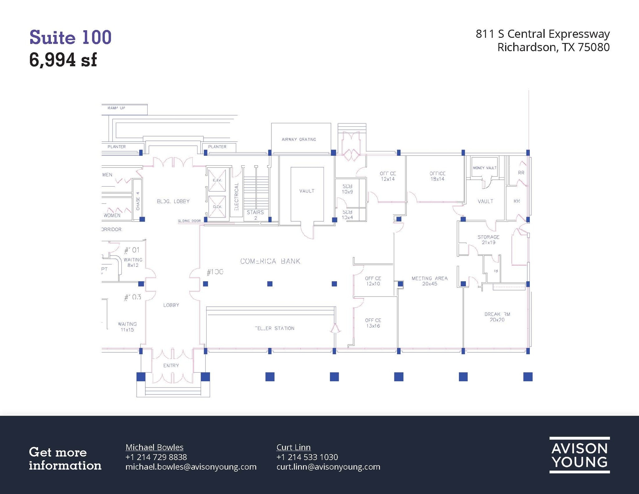 811 S Central Expy, Richardson, TX à louer Plan d’étage- Image 1 de 2