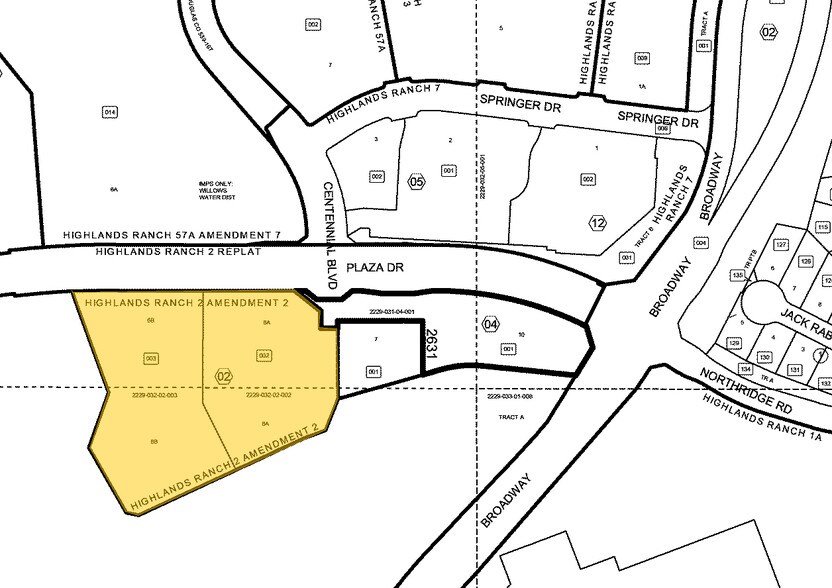 200 Plaza Dr, Highlands Ranch, CO à vendre - Plan cadastral - Image 1 de 1