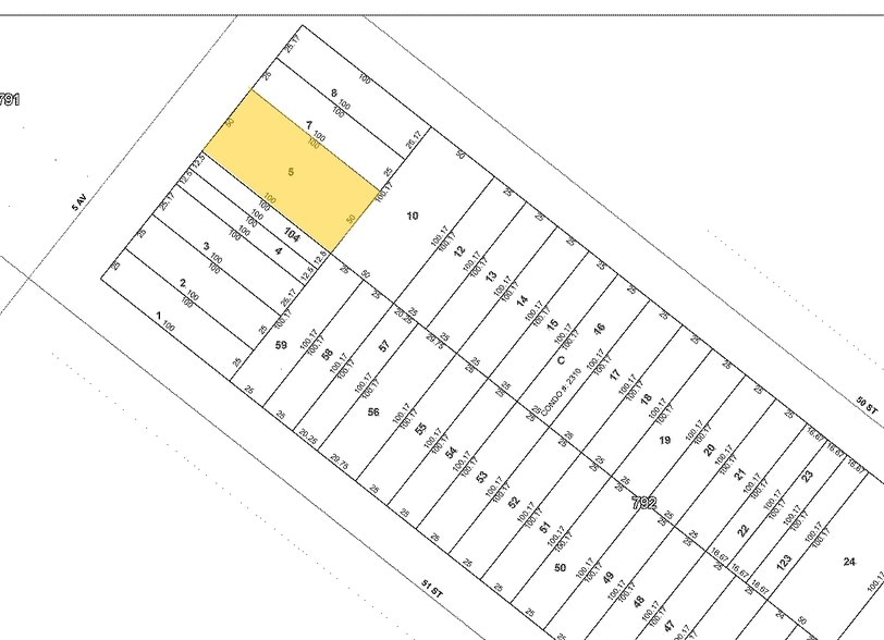 5005-5007 5th Ave, Brooklyn, NY for lease - Plat Map - Image 2 of 3
