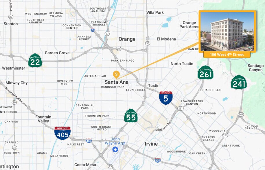 106 W 4th St, Santa Ana, CA à vendre - Photo du bâtiment - Image 2 de 16