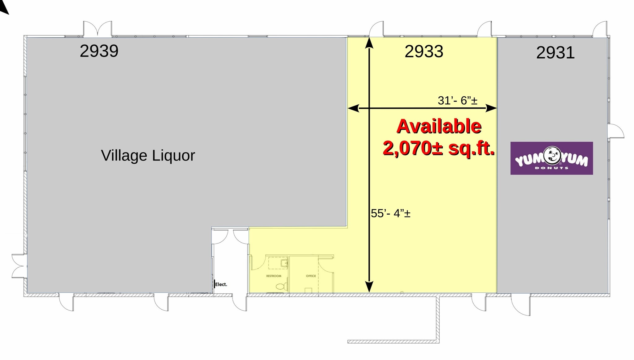 2969 G St, Merced, CA à louer Plan d’étage- Image 1 de 1