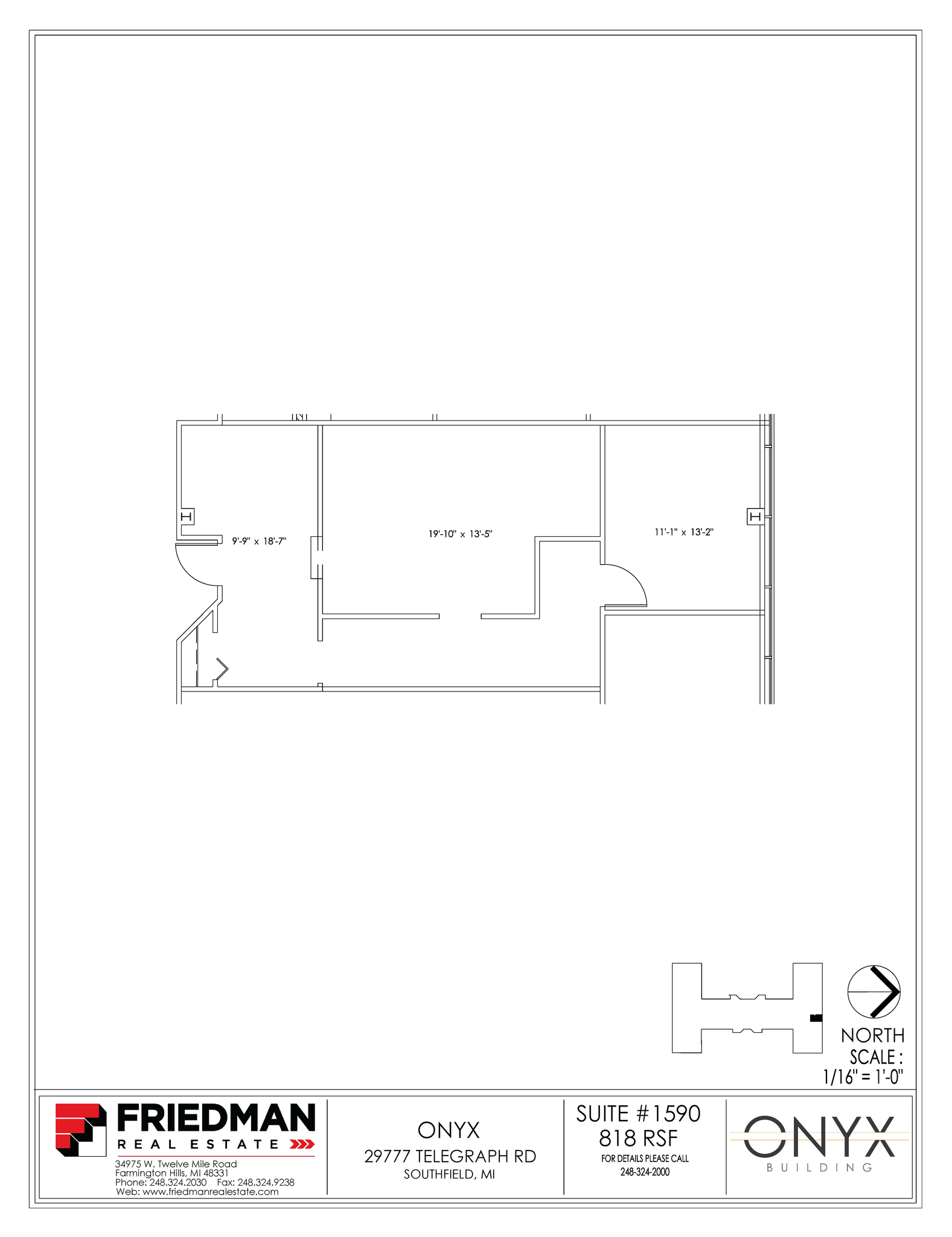 29777 Telegraph Rd, Southfield, MI for lease Floor Plan- Image 1 of 2