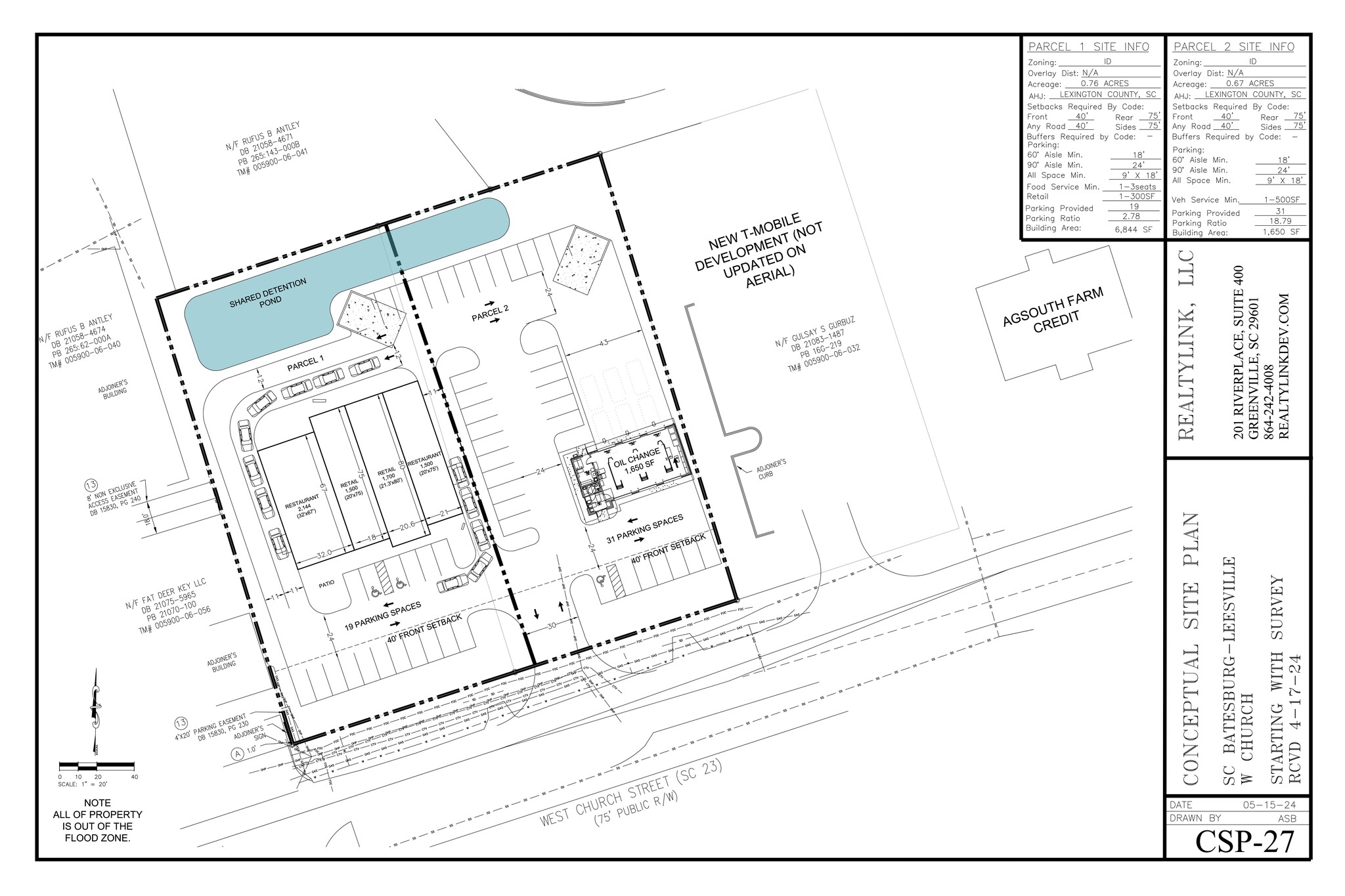 107 Church St, Batesburg Leesville, SC à louer Plan de site- Image 1 de 4