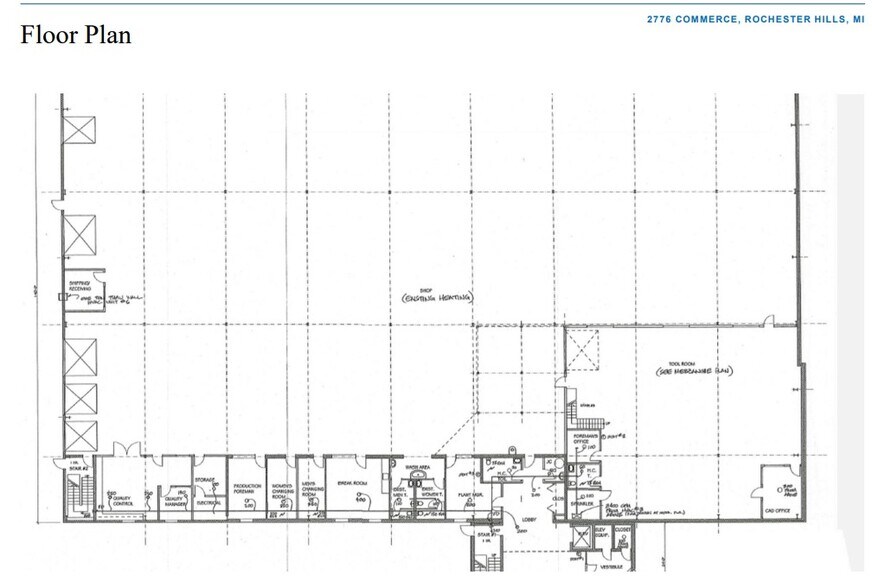 2776 Commerce Dr, Rochester Hills, MI à vendre - Plan d’étage - Image 3 de 3